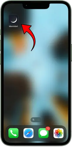 Monixbet app icon on the phone home screen