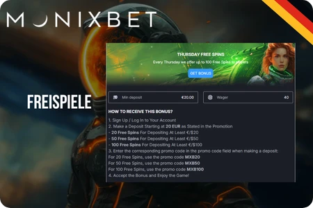 Monixbet Donnerstag Bonus