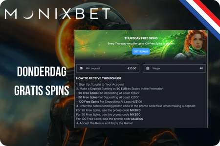 Monixbet weekly spin offer