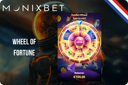 Monixbet Wheel of Fortune with daily spin for players in mainland Netherlands
